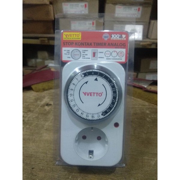 stop kontak timer analog vetto