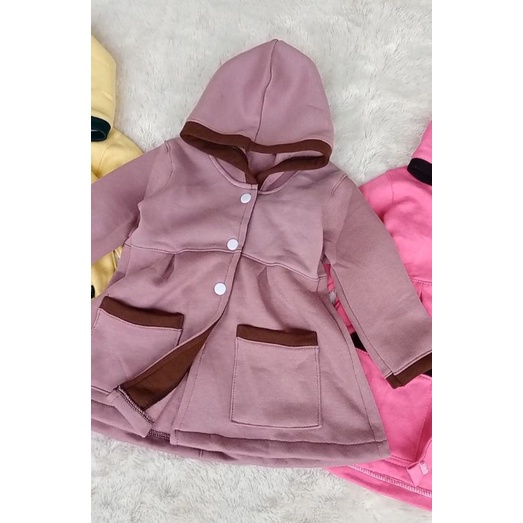 Jaket Anak Perempuan KOREA FLEECE 1 - 4 Tahun Jaket Parka