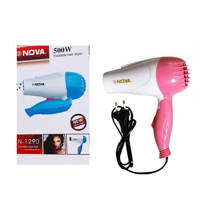 Catok Nova NHC 2009 Catokan 2 In 1 Pelurus dan Keriting Rambut Pink + Free Nova N 1290 Hair Dryer Pengering Rambut