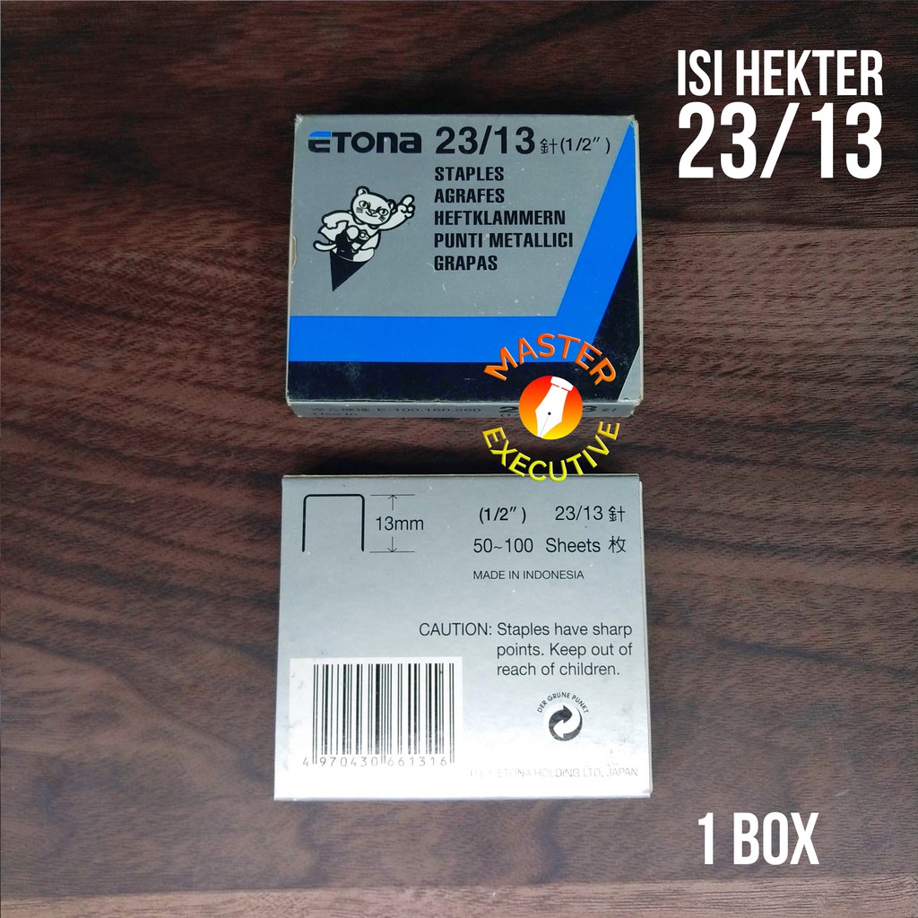 [Box] Etona 23/13 - 1/2 &quot; Isi Staples - Hekter Stapler Jilid