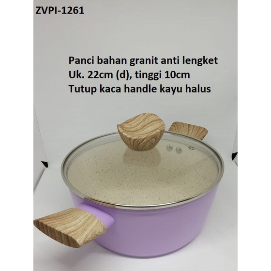 Ryvan TMS99-011 Panci Casserolle Marble+Tutup 22 Cm