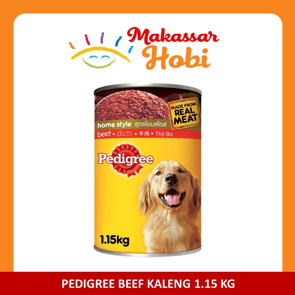 Pedigree BEEF Kaleng 1.15kg Makanan Anjing Basah Wet Dog Food Kalengan  Pedigree Beef Kaleng 1.15 kg