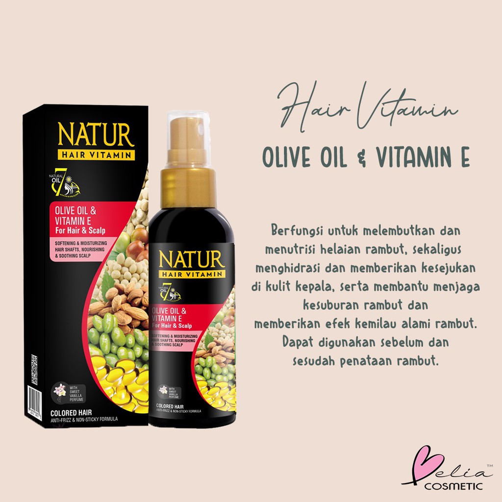 ❤ BELIA ❤ NATUR Hair Mask | Hair Vitamin | 2 in 1 Shampoo &amp; Hair Tonic Ginseng Aloevera(✔️BPOM)