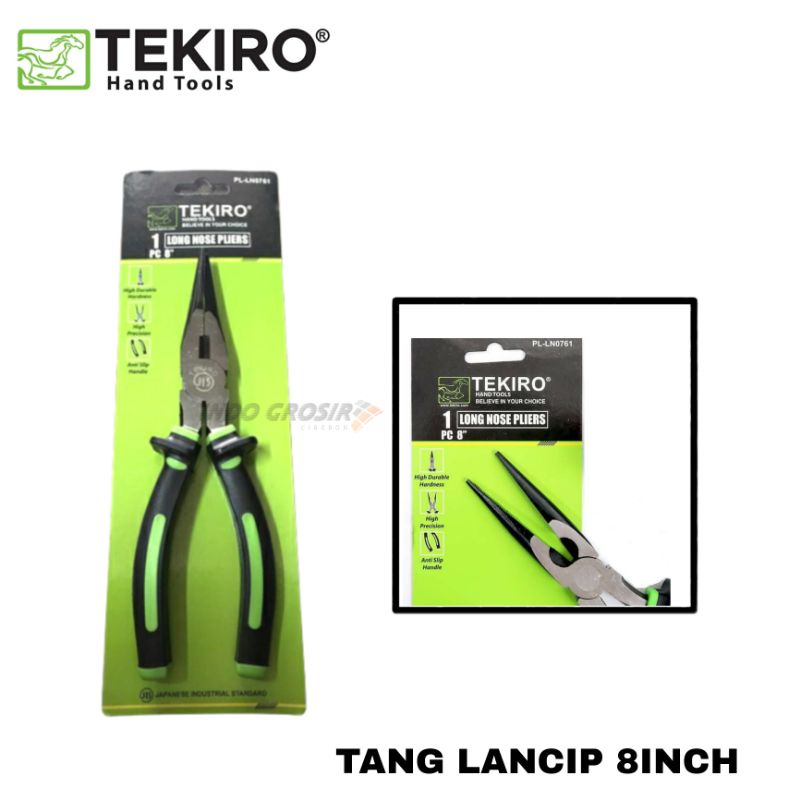 TEKIRO Tang Lancip 8 Inch Long Nose Pliers 8&quot; Tang Cucut