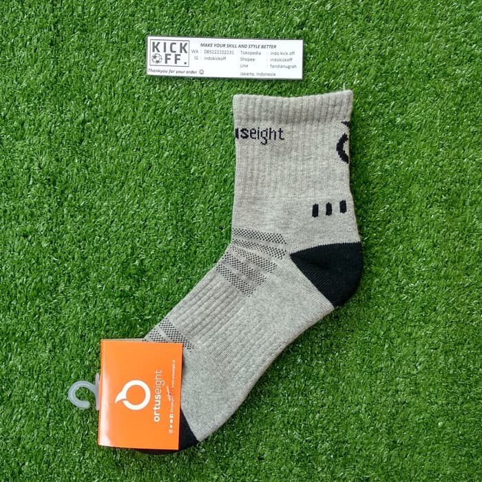 KAOS KAKI OLAHRAGA ORTUSEIGHT / KAOS KAKI PENDEK ORTUSEIGHT SWIFT SOCKS S - GREY