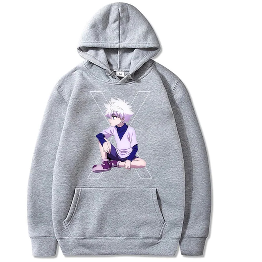 X killua Jumper Hoodie II X killua Sweater Hoodie II Sweter Oblong Topi SIZE M - XL ( Pria &amp; Wanita / Anak &amp; Dewasa )