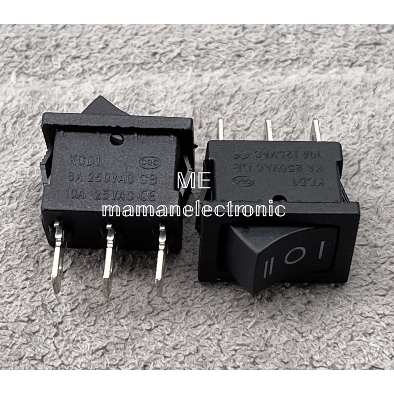 Rocker Saklar Switch On Off On 3 Pin 3 Kaki