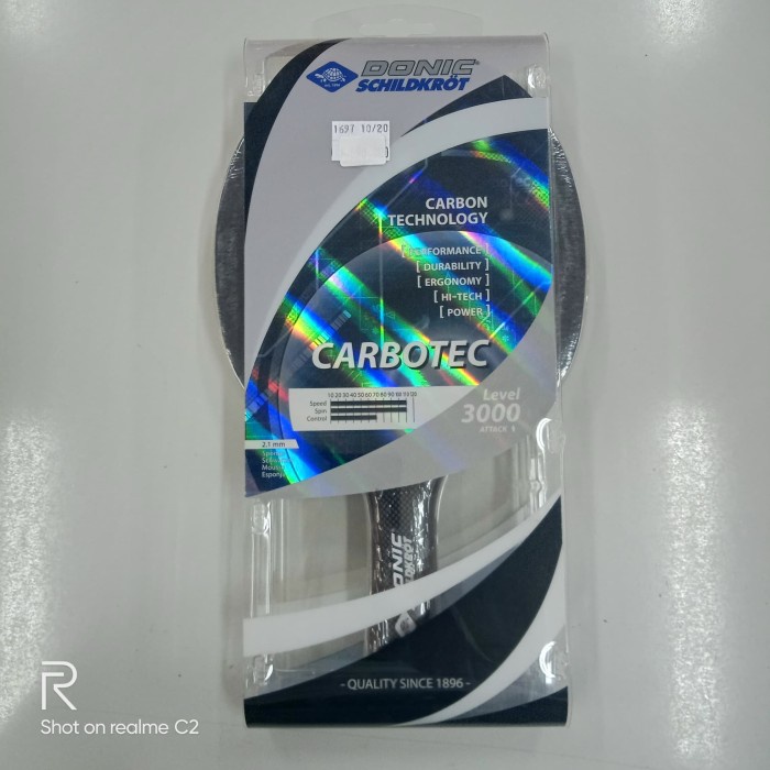 ORIGINAL Bat bet pingpong tenis meja donic carbotec 3000 carbon karbon