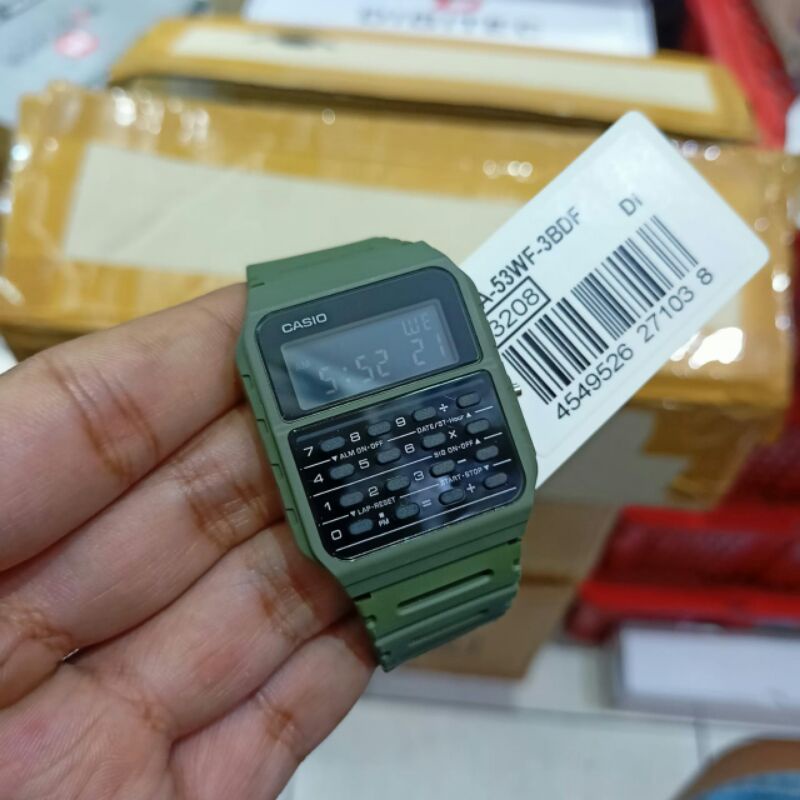 Casio CA-53W Kalkulator Strap Rubber Original Jam Tangan Pria Wanita Garansi