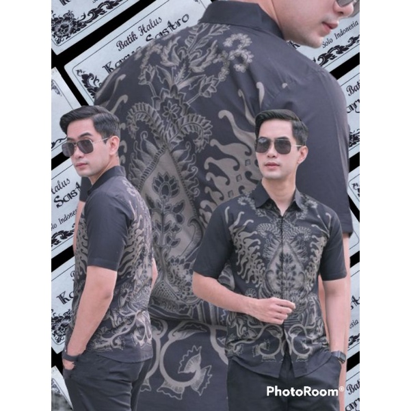 Baju Kemeja Batik Pria Lengan Pendek Slim fit Premium Lapis Furing