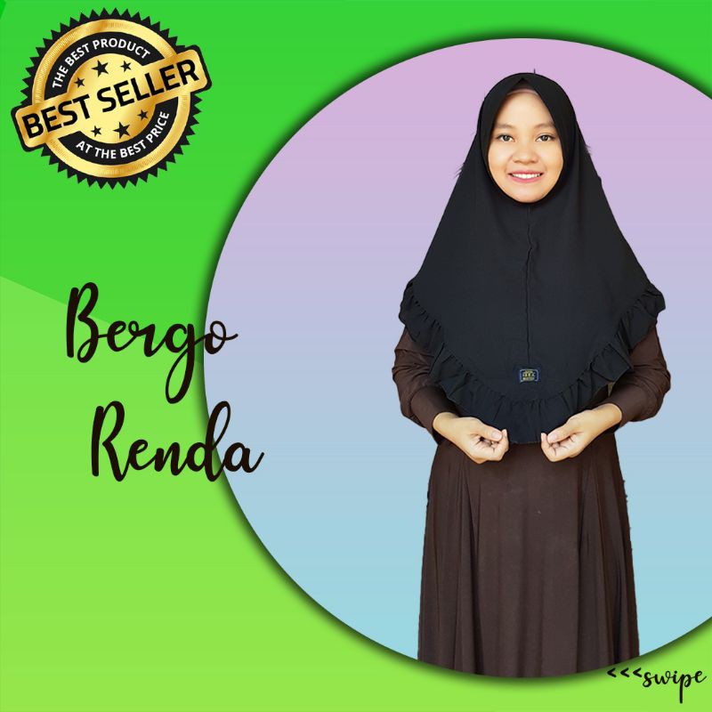 Hijab Bergo Renda Bawah