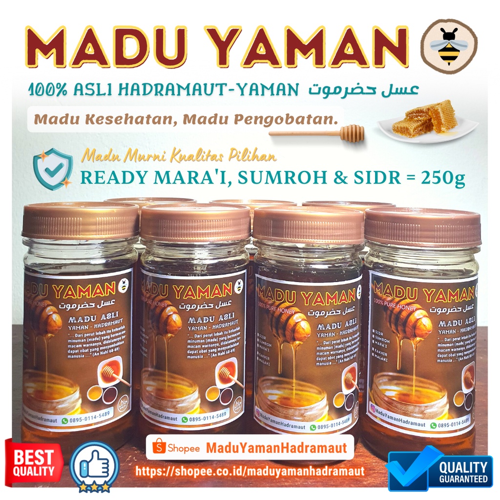 

250gr | MADU YAMAN MARA'I 100% Madu Murni Asli Hadramaut Yaman