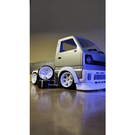 Aksesoris Mobil RC WPL D12 Suzuki Carry Velg Pelk Ban Drift 5 Spoke - H3D