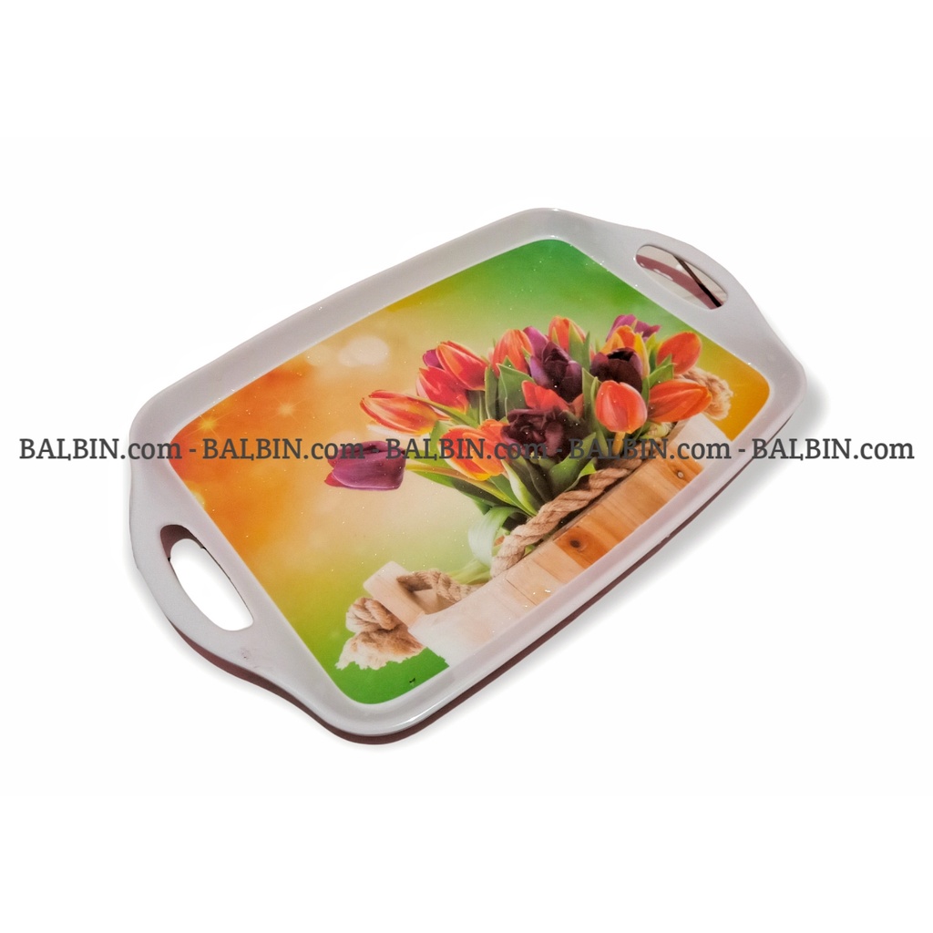 nampan melamin - nampan saji - nampan melaminee ware food grade - nampan motif cantik mewah - nampan persegi - nampan melamin asli