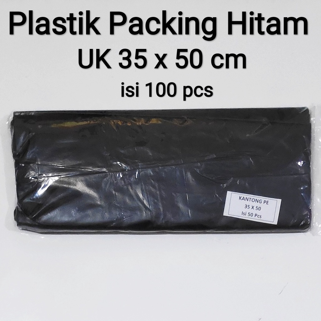 HD Packing Hitam 35x50 (isi 50pcs), Plastik sampah kecil, Plastik packing