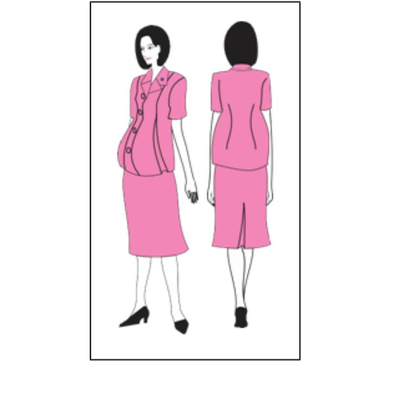 baju psh hamil bhayangkari pendek bahan manish
