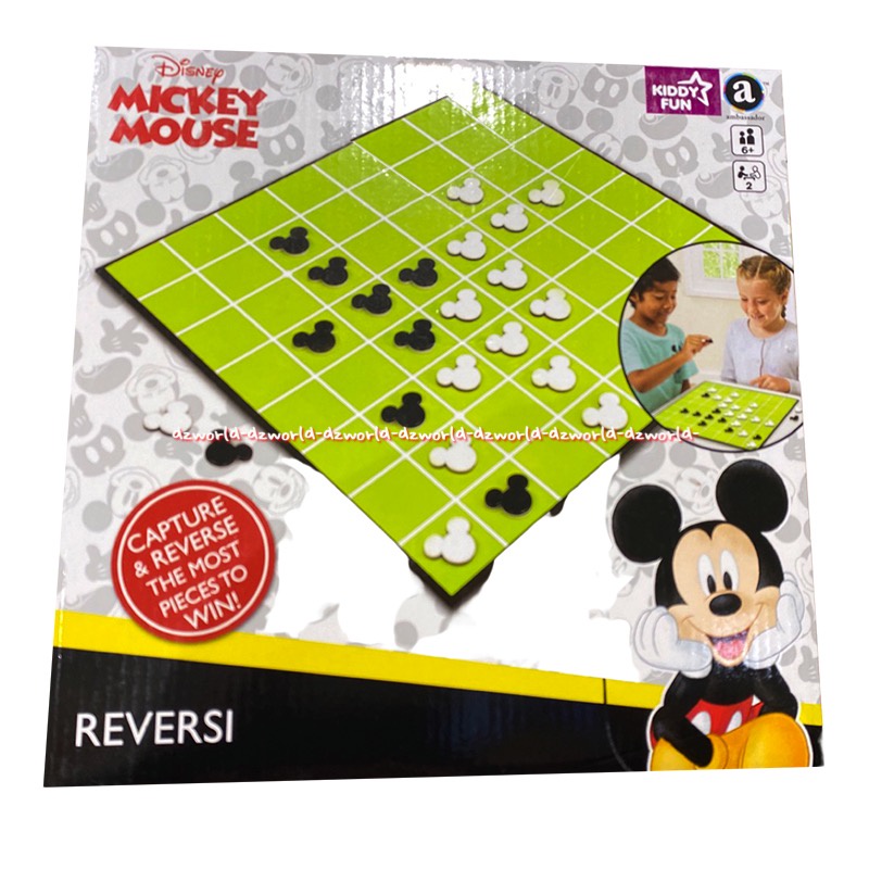 Kiddy Fun Disney Mickey Mouse Reversi Mainan Papan Otello Hitam Putih Otelo Kiddyfun Kidi Fun