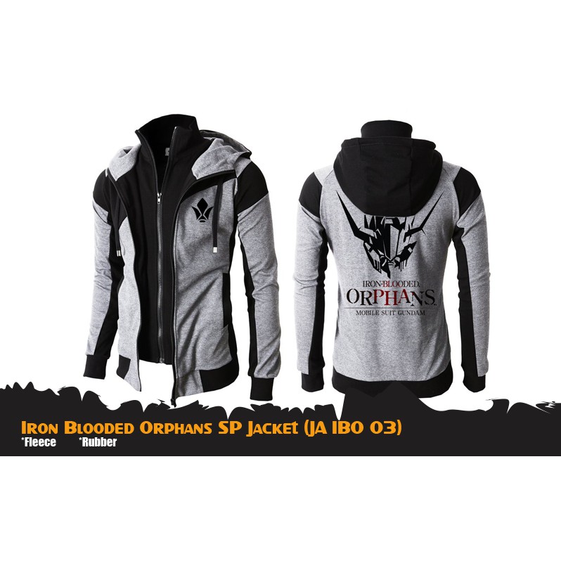 Jaket Anime Gundam JA IBO 03 Jaket Double Zipper Barbatos