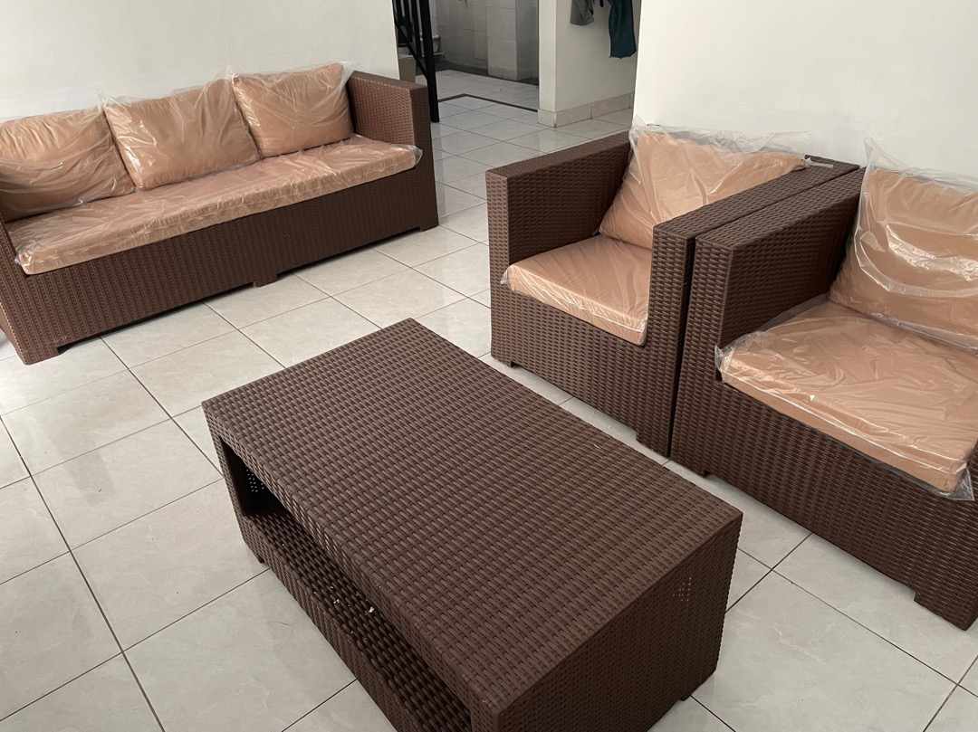 Kursi Tamu Rotan Sintetis 3-1-1