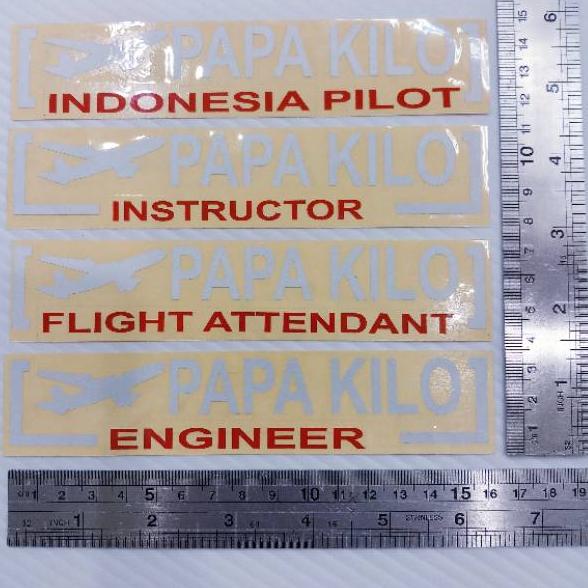

(jkgo -16) Cutting Sticker Pesawat, PAPA KILO, Indonesia Pilot, Enggineer, Instructor, Flight Attendant 853FWJP