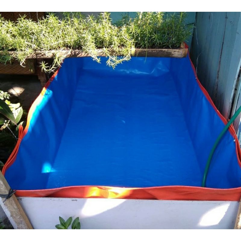 Terpal kolam ikan ukuran 2x3x75 / 3x2x75 / 200x300x75 / 300x200x75 bahan korea