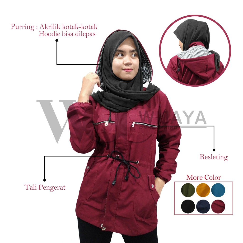 [COD BAYAR DITEMPAT]Jaket parka cewe ATTENTION PARKA kanvas panas musim gugur | jaket parka wanita