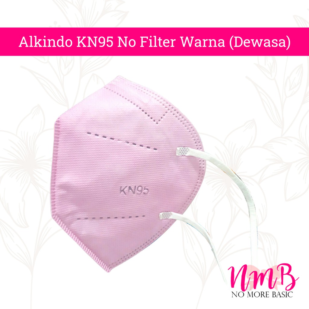 Masker KN95 Alkindo 5ply Non Filter Warna Protective Face Mask Dewasa Anti Virus