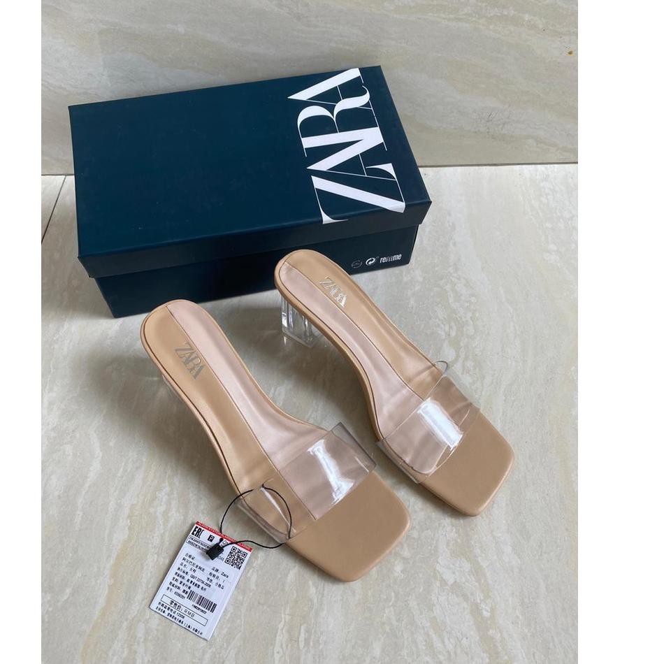 Zara 221 vinyl heels / Sandal Transparan/ Sandal Wanita / Sandal Import/sndal murah/fashionable