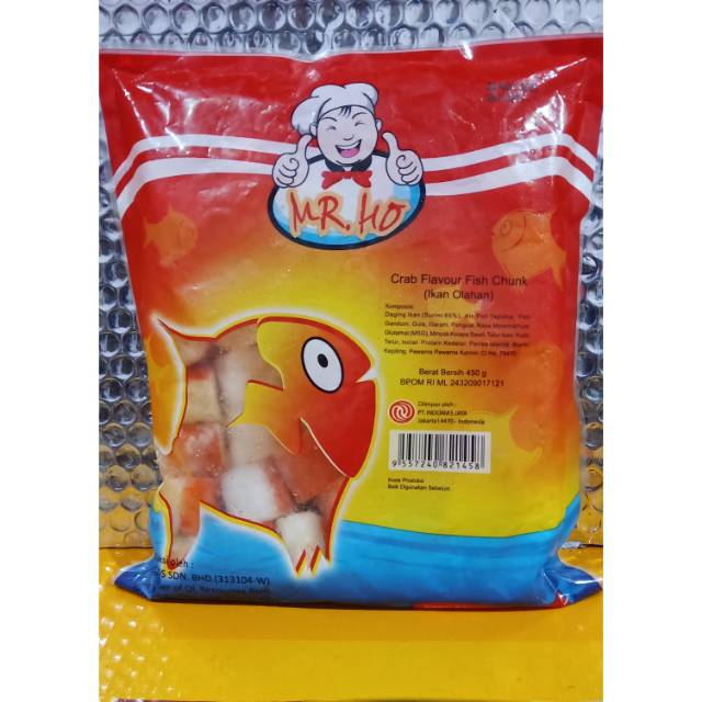 

Mr ho crab flavour fish chunk 450gr ikan olahan