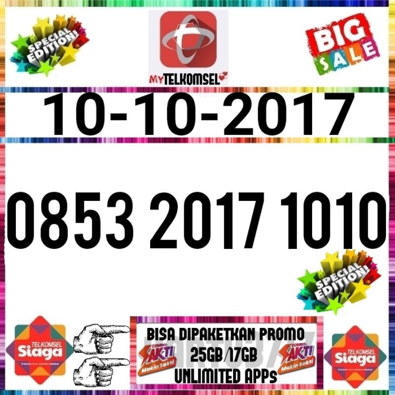 TELKOMSEL 10 10 10 OKTOBER 2017 SAKTI COMBO UNLIMITED