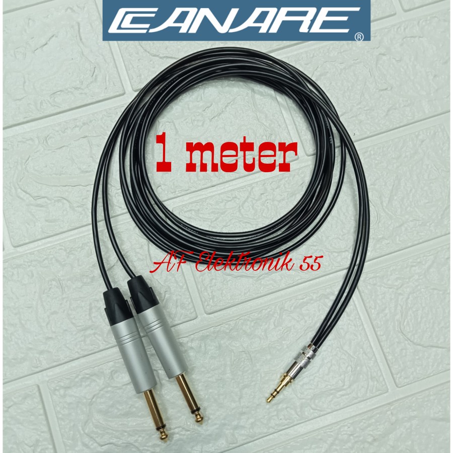 Kabel Canare Jack 2 Akai To Mini Stereo 3.5 mm 1 Meter