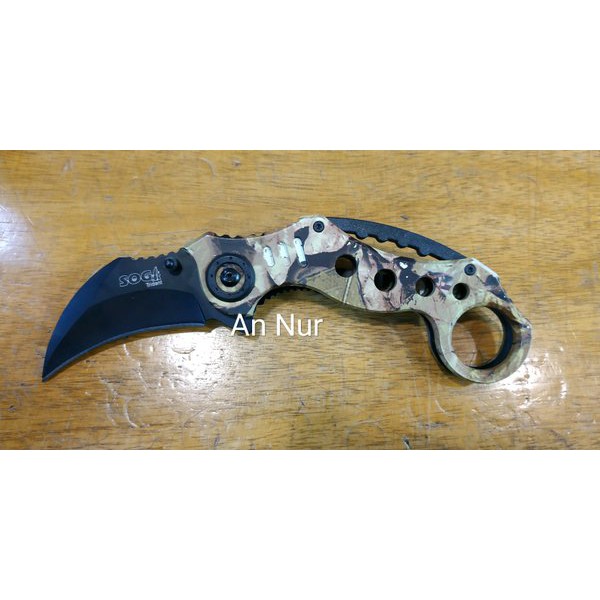 KERAMBIT SOG Trident - Kerambit - Pisau Lipat - Adventure - Hiking - Silat - Bela Diri