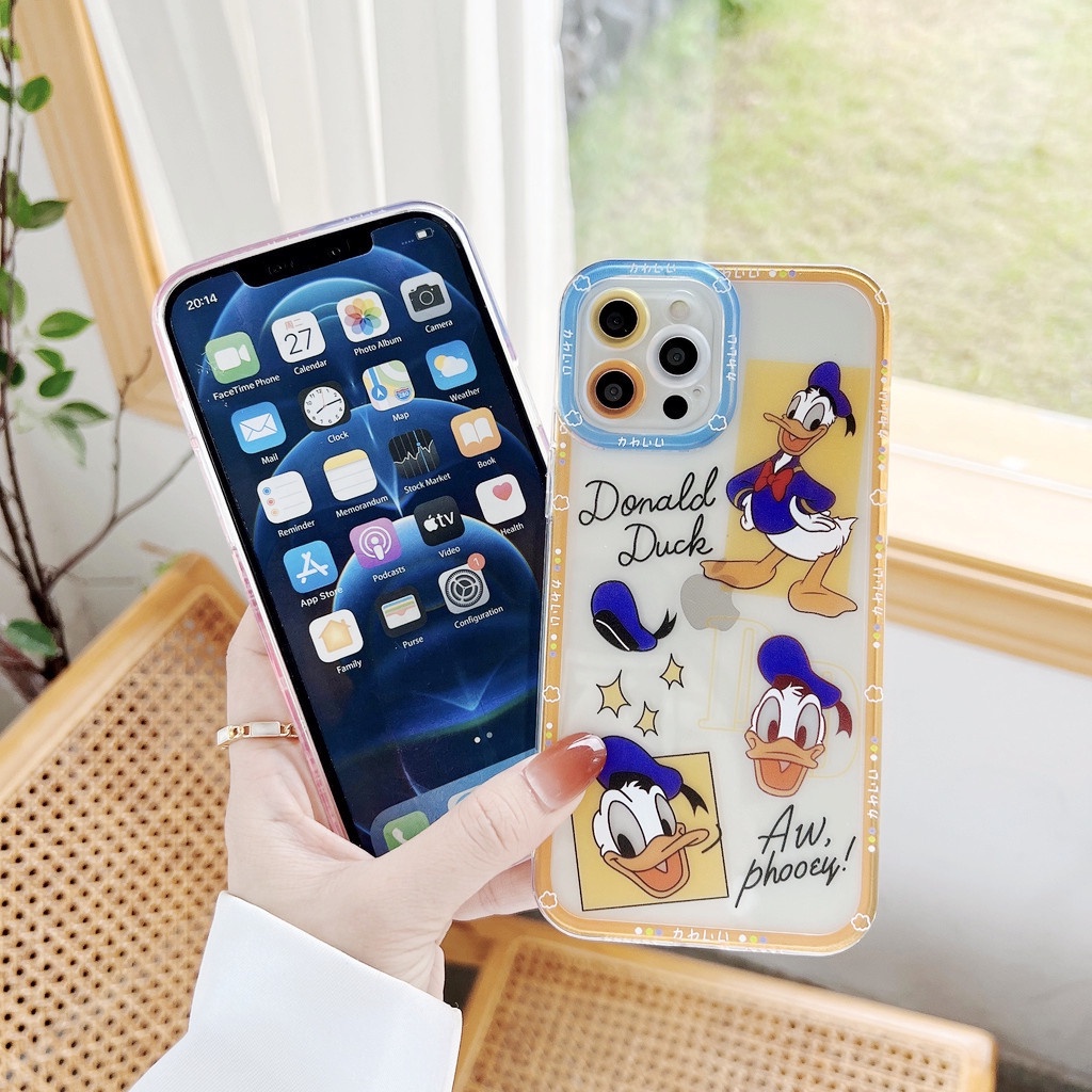 Soft Case Silikon TPU Motif Daisy Duck Disney Untuk OPPO A54 A55 A16 A96 A95 A15S A15 A76 A74 Reno 7 A3S A5 A5 A5S A7 A12E A9 2020 A5 2020