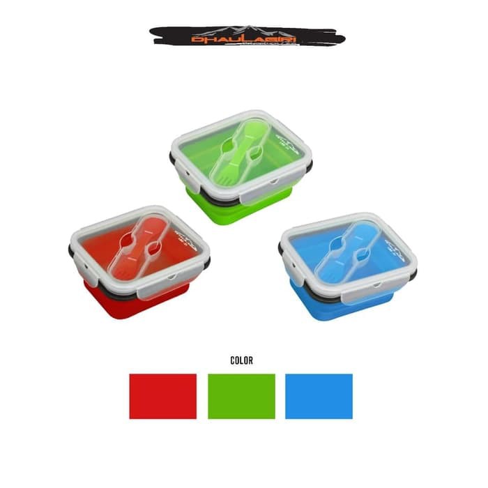 Lunch Box Dhaulagiri 01 Set Kotak Tempat Makan Silicone Praktis