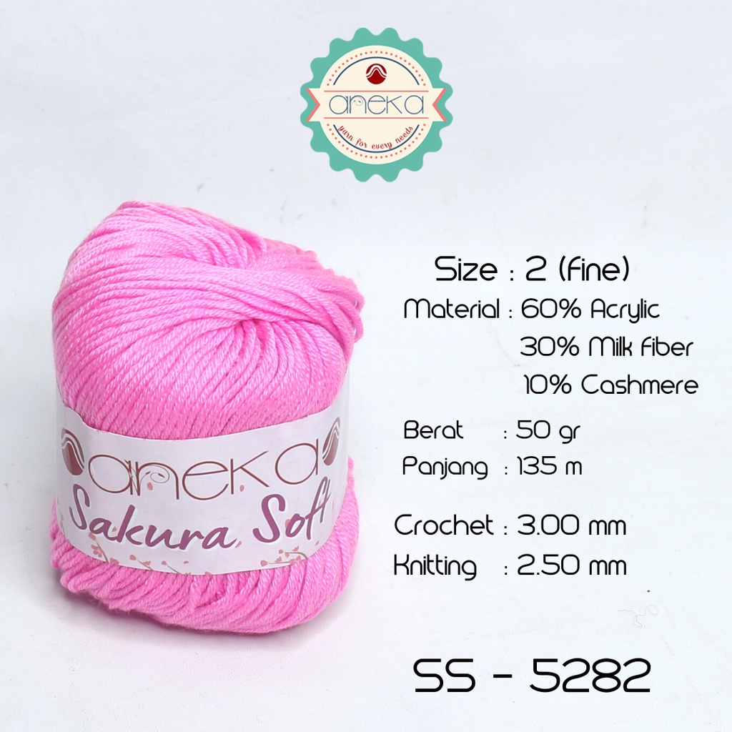 Benang Rajut Sakura Soft / Silk Cotton Milk Cotton Yarn - 5282