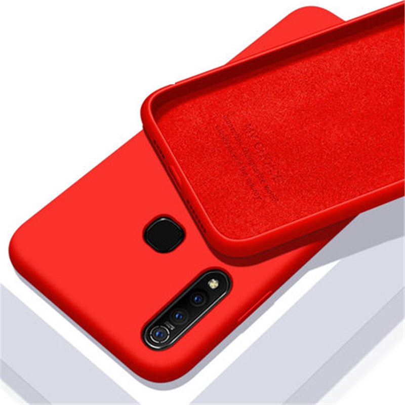 Soft Liquid Silicone Phone Case for VIVO Y15A Y15S Y21 Y21T V21e Y20i Y12S Y20S Y12A Y11 Y12 Y15 Y17 Y19 Y91 Y93 Y95 S1 Pro V15 Ultra Soft Rubber Matte Jelly Cover