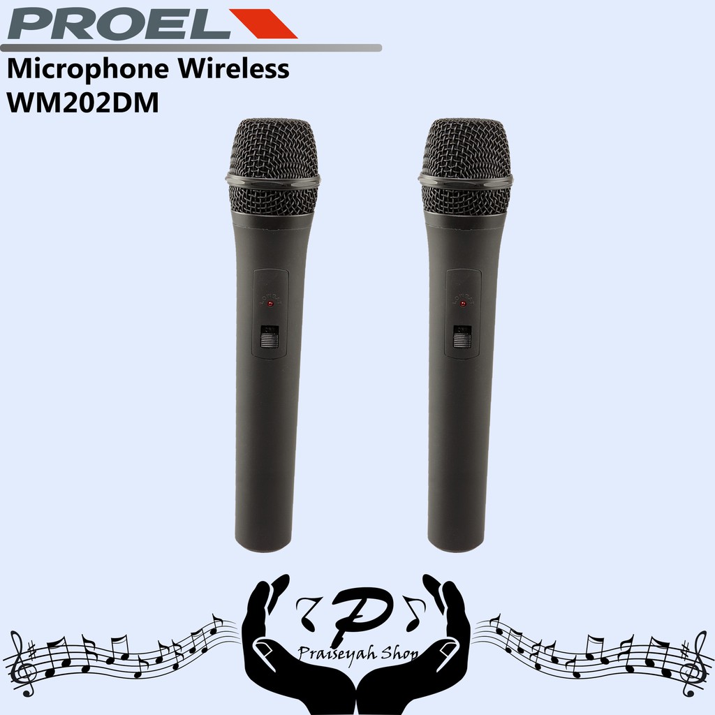 Mic Wireless Dual Channel Handheld Fixed Frequency Proel WM202DM Ori