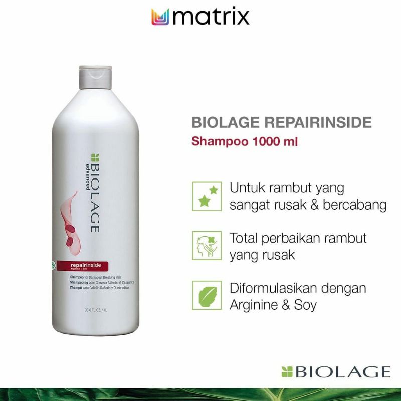 MATRIX SHAMPOO Biolage Repairinside 1000 ml - Shampoo Rambut Sangat Rusak