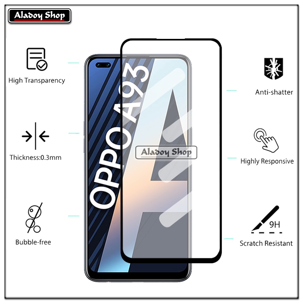 PAKET 2 IN 1 Tempered Glass Layar Oppo A93 + Skin Carbon Film 3D