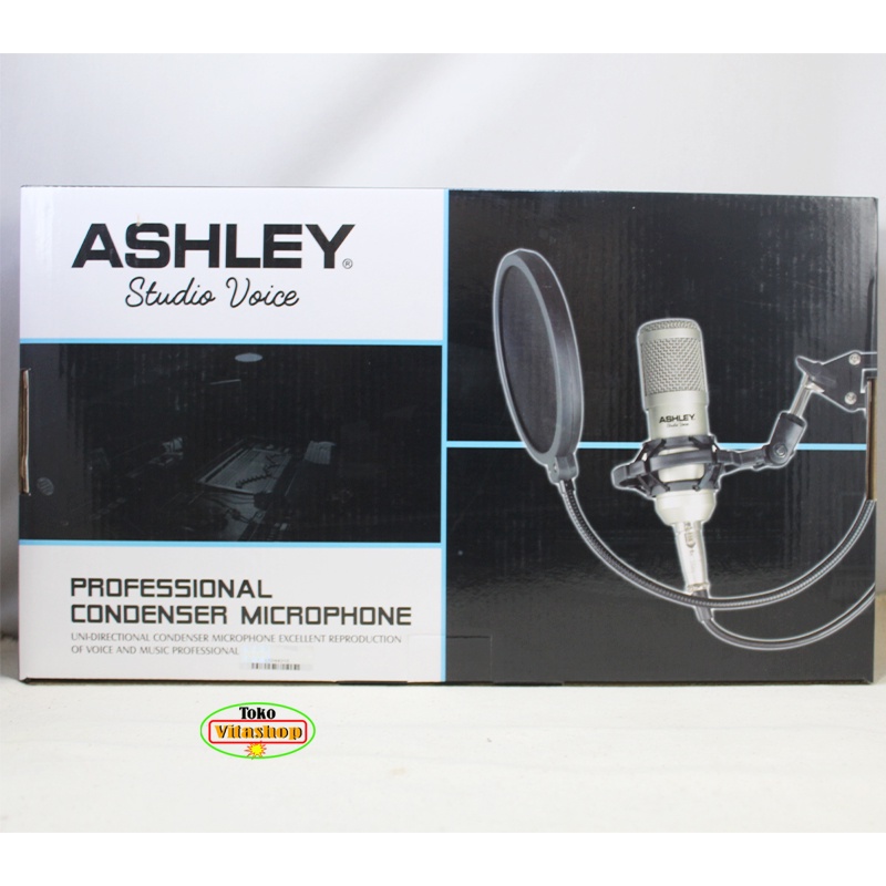 Microphone Studio Voice Ashley Mic Podcast 1 Set Mik Mikrofon Original