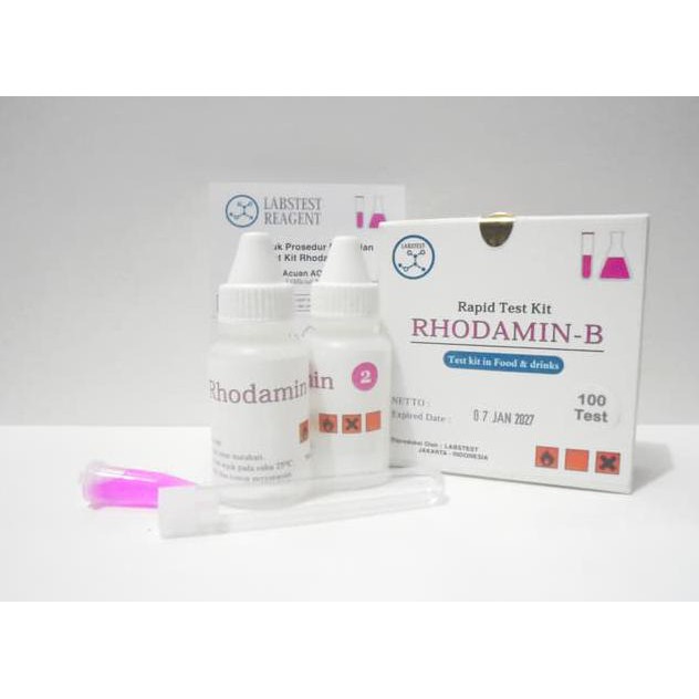 Gratis Ongkir Test Kit Rhodamin B 100 test, Rapid Test Rhodamine B / Testkit Pewarna Termurah