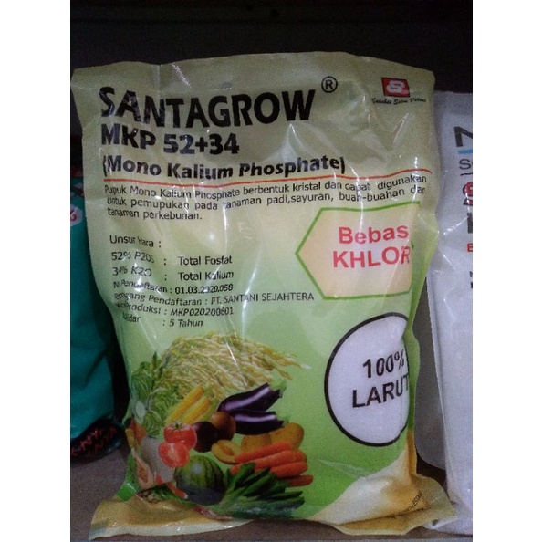 Pupuk MKP 15+34 Santagrow 1kg