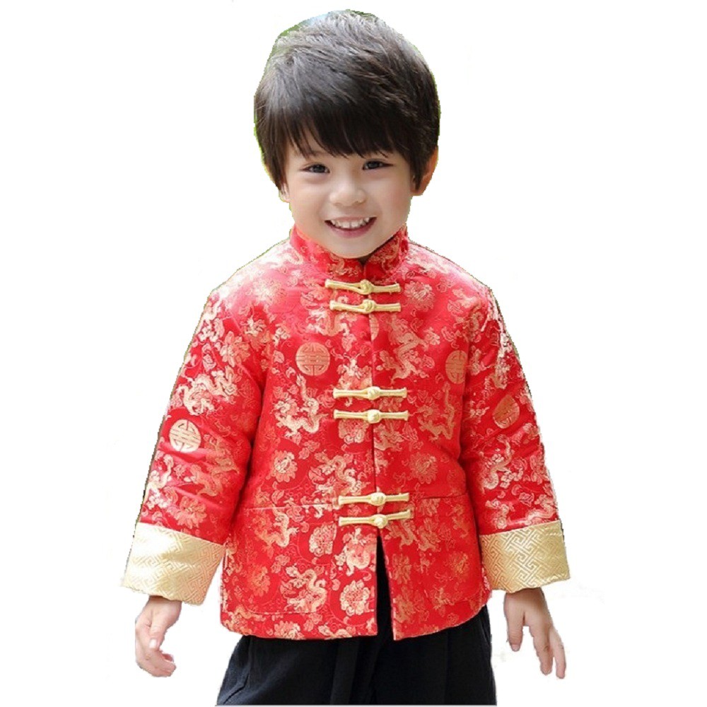 Super Seller Import Produk Naga Bayi Laki-laki Mantel Bau Baju Cina Pakaian Kostum Gaun Anak