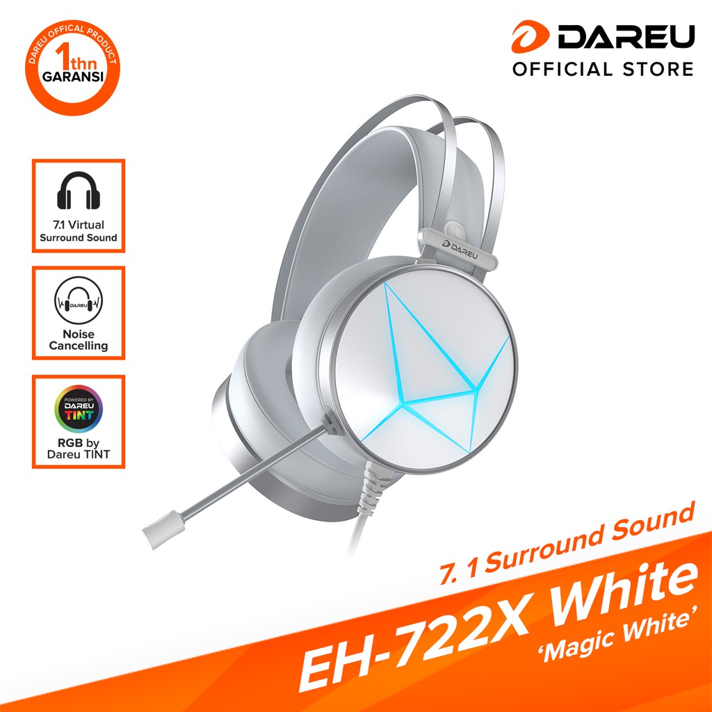 DAREU EH-722X White Edition Gaming Headset | Shopee Indonesia