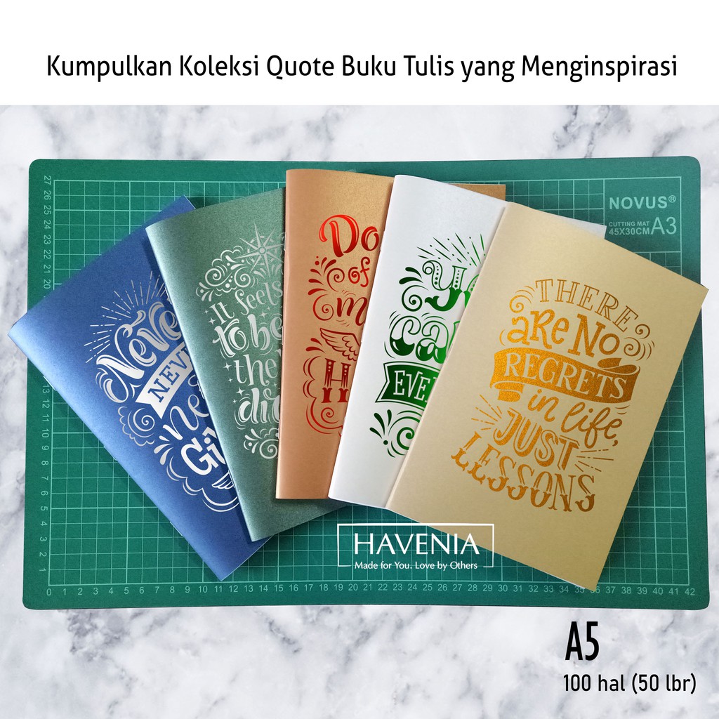 

Notebook Journal Planner Buku Tulis Catatan Jurnal A5 Cover Foil – Quote 1A
