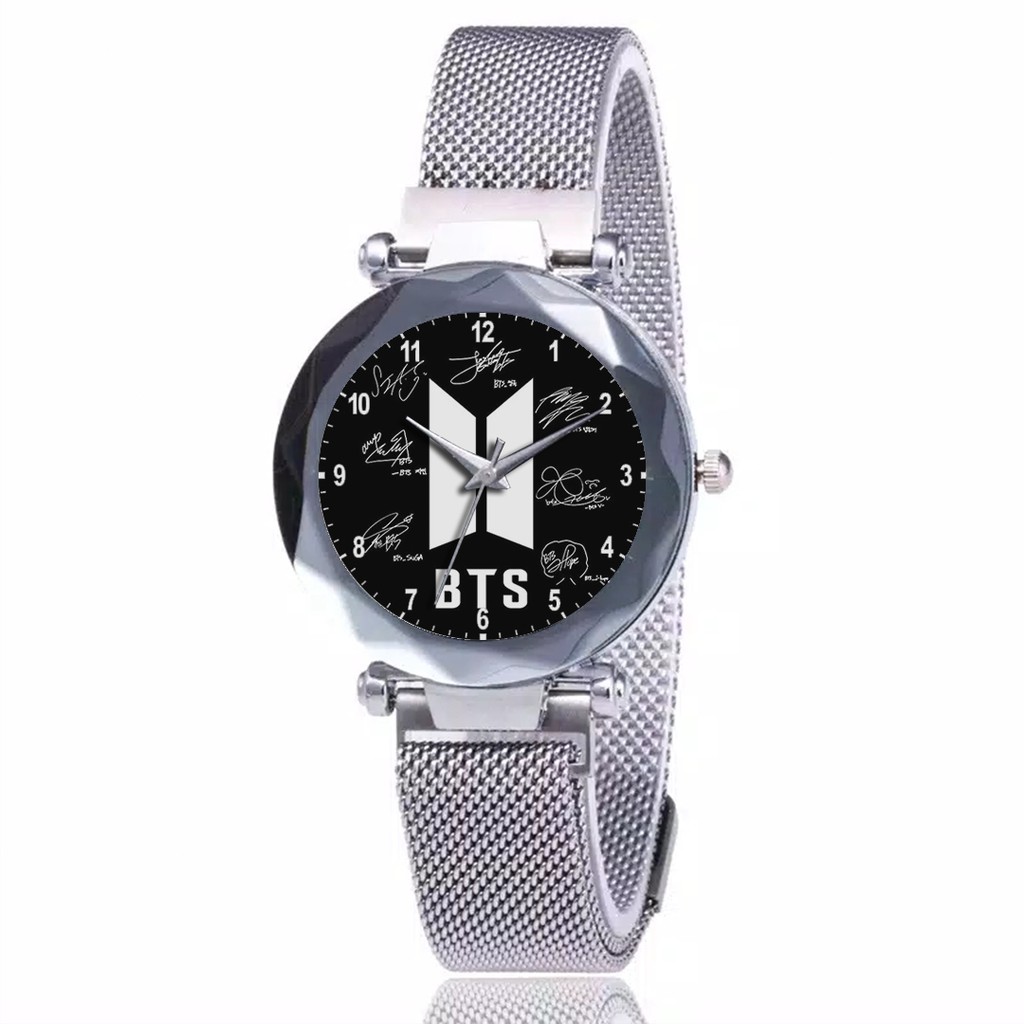 Jam Tangan Wanita Custom - KPOP BTS Free Box &amp; Batre Cadangan -Motif 7