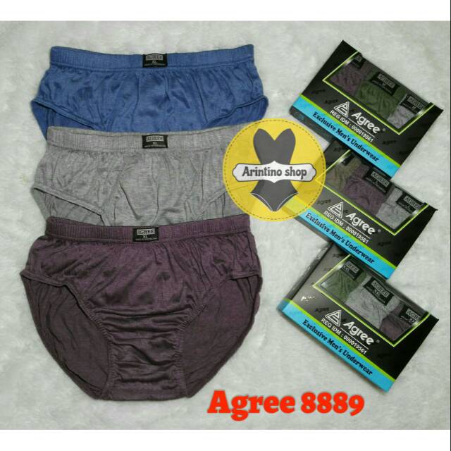 (1biji) Cd Pria Agree 8889 Polos | Celana Dalam Pria |tx