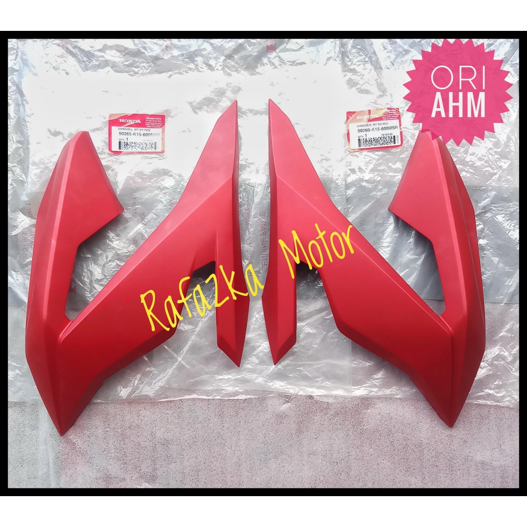 Sayap Kuping Tangki Tanki Shroud L/R Set Merah Doff New CB150 StreetFire K15M 50260K15600MSR 50265K1