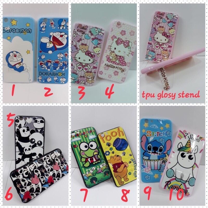 CASE HP Oppp F7 Samsung J7prime Vivo V7 V7+ V9 Xiaomi Redmi A2/6X S2 6pro/A2Lite Note5pro Case Murah Glossy Standing