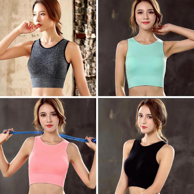 TURUN HARGA Sport Bra Genie Bra Pastel Yoga Bra Baju Gym Wanita Premium Olahraga - S, Pink AP51